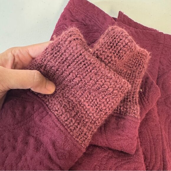 Anthropologie Saturday Sunday Women's Red Burgundy Wool Full Zip Sweater Size S - Picture 13 of 16